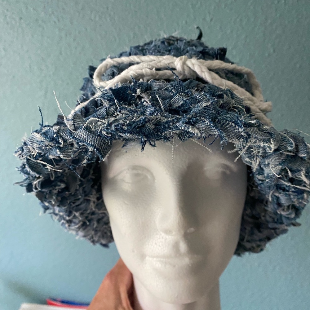 Designed by Nonna Handmade Bluejean Crochet Bucket Style Adjustable